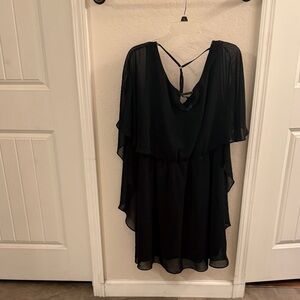 City Chic Elegant Black Asymmetrical Dress